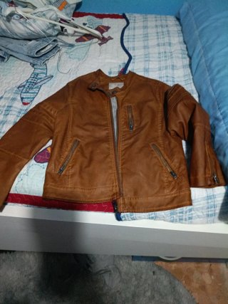 Cazadora de niño marrón talla 7