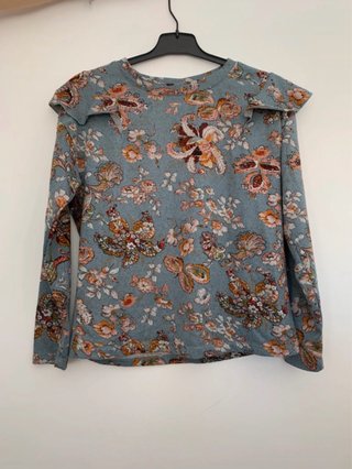 Sudadera fina estampada flores talla S