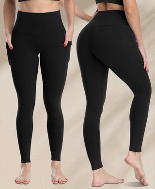 Mallas deportivas negras con bolsillos