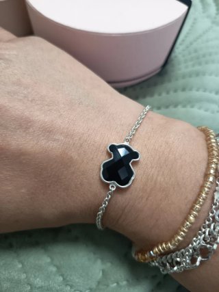 Pulsera Tous Plata y Ónix Negro