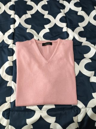 Jersey Zara Rosa Cuello Pico