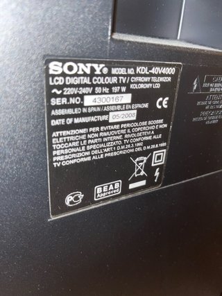 REGALO Sony KDL-40V4000 TV LCD Digital PARA PIEZAS