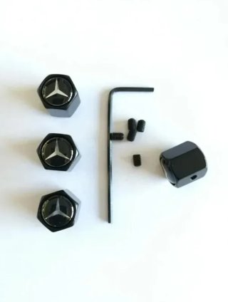Tapones válvulas antirrobo Mercedes negros