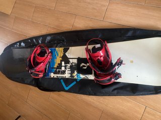 Tabla de Snowboard con Fijaciones y Funda