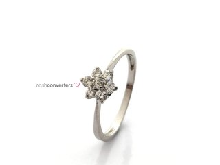 sortija oro 18k con piedra con diamante