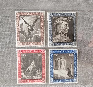 Serie francobolli San Marino Dante Alighieri