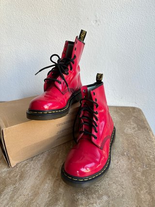Botas Dr. Martens Rojas piel y charol