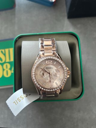 Reloj Fossil Riley Oro Rosado