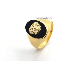 sello oro 18k con onix
