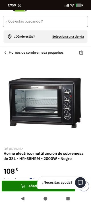 Horno Eléctrico Multifunción 38L