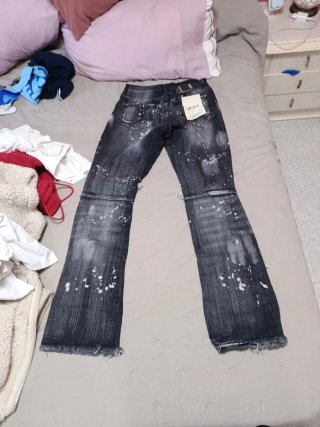 Pantalón IKAO negro desgastado