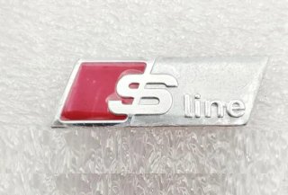 Logo Audi S-line 26 x 9 mm plata