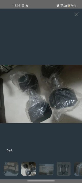 Mancuernas hexagonales nuevas sin usar