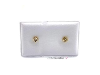 pendientes oro 18k con piedra con diamante