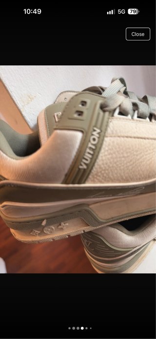Louis Vuitton LV Trainer Sneakers Beige/Verde