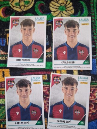 Lote 4 Cromos Carlos Espí Rookie Liga Panini
