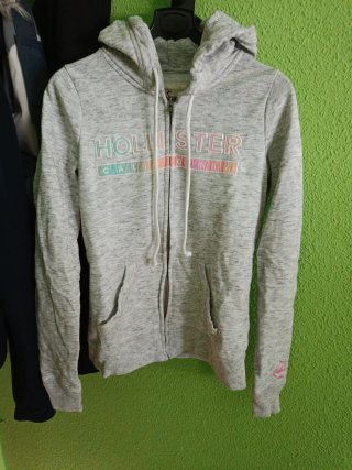 Sudadera Hollister Gris Talla XS