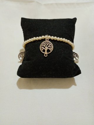 Pulsera de Perlas con 3 Árboles de la Vida