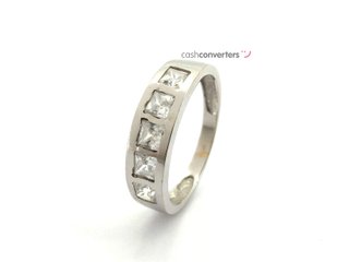 anillo oro 18k con piedra con circonita