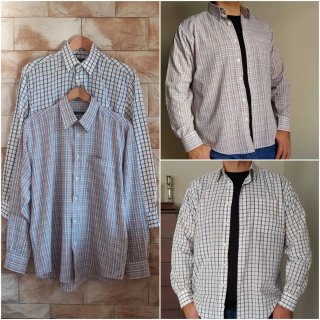 Lote 2 camisas cuadros Visto Bueno hombre talla M