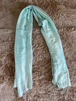 Foulard Chal Pañuelo Turquesa Satinado