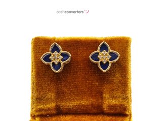 pendientes oro 18k con piedra con circonita
