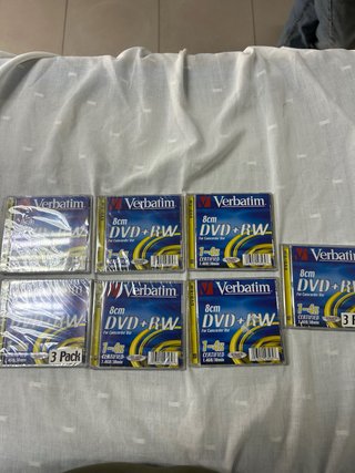 Lote 7 Mini DVD+RW Verbatim 8cm 1.4GB