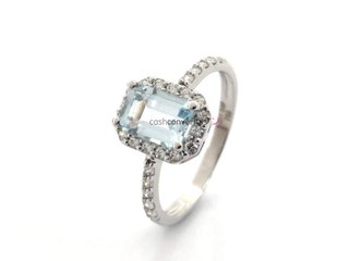 sortija oro 18k con piedra con circonita