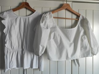 Lote 2 blusas blancas talla única