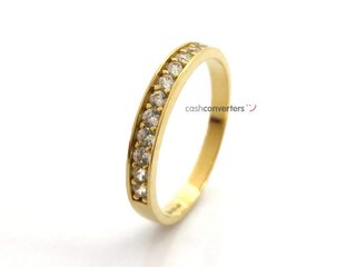 anillo oro 18k con piedra con circonita