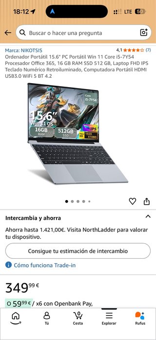 Portatile NIKOTSIS 15.6 Win 11