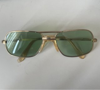 Occhiali da sole vintage donna oro verdi