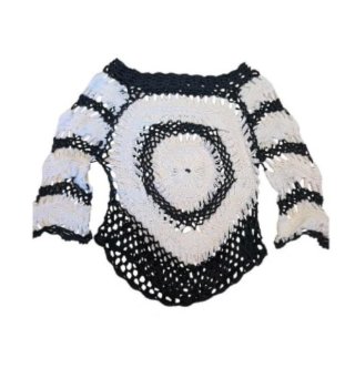 Jersey Crochet Negro y Blanco Talla M