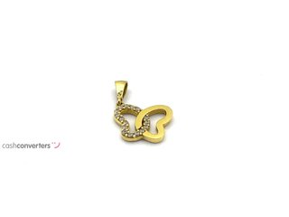 colgante oro 18k con piedra con circonita