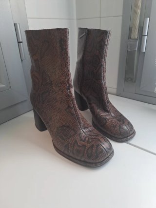 Botines de Mujer Estampado Serpiente