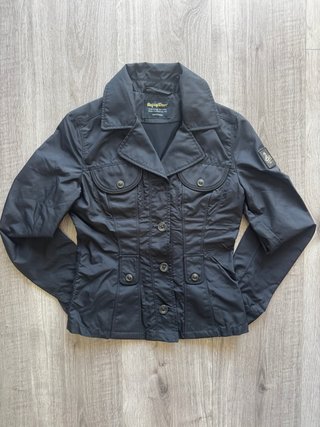 RefrigiWear Chaquet Vintage Negra Estilo Utility S