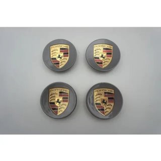 4 tapas llantas Porsche Macan 65 mm gris oscuro