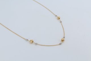 Collar Gargantilla Mujer Oro 18K con Esferas.R:306