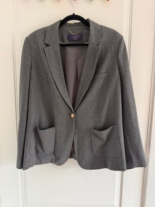 Chaqueta Blazer gris Violeta by Mango talla L