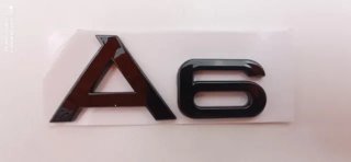 Emblema logo trasero Audi A6 negro