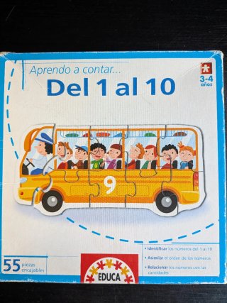 Puzzle Educa 55 piezas Del 1 al 10