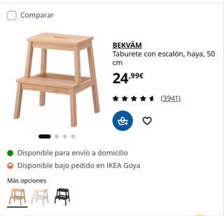 Escalera BEKVÄM IKEA haya 50cm