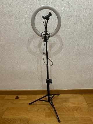 Aro de luz LED 10,2” con trípode y soporte móvil