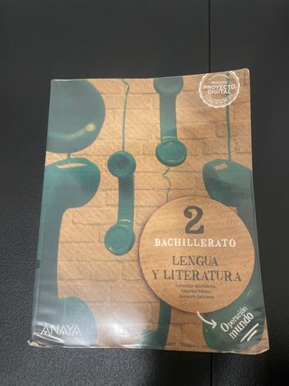 Lengua y literatura, 2 Bachillerato