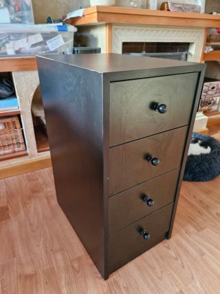 Cajonera Negra de Madera