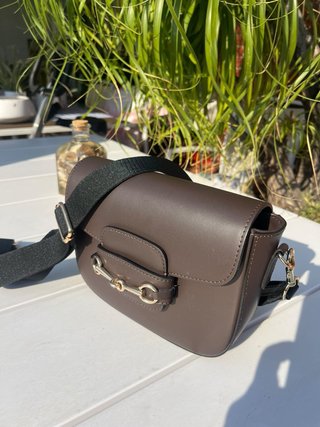 Bolso bandolera marrón mujer
