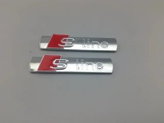 Emblemas laterales Audi SLine cromado