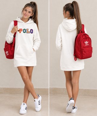 Sudadera vestido con capucha Polo Ralph Lauren
