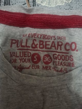 Camiseta Pull&Bear Gris Talla S