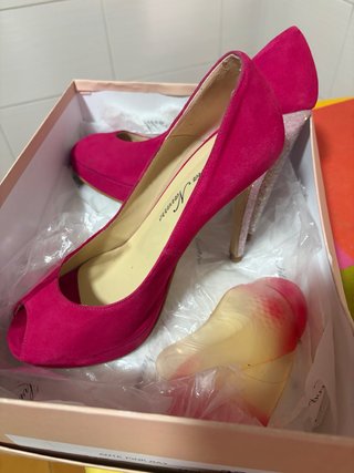 Zapatos de tacón silvia navarro fucsia